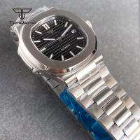 Reloj Automático Tandorio Cuadrado 40mm Para Hombre Acero Inoxidable NH35 Multicolor Dial Cristal De Zafiro Fecha Luminoso Mecánico De Pulsera - details 6