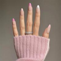 24Pcs Uñas Postizas Blancas En Gradiente Impermeables Presión En Uñas Falsas Cubiertas Completas Reutilizables Para Niñas Diseños Profesionales De Uñas Artísticas - details 9