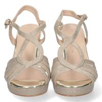 PuntoSalao Sandalias doradas de fiesta mujer W18-73 unas sandalias de tacón con brillos - details 2