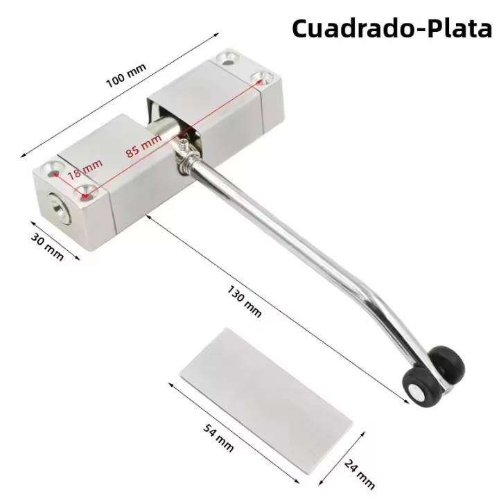 Cerrador De Puertas Automático Ajustable 30kg Soporte De Seguridad Para Puertas De Hierro Y Madera Cerrador De Puertas De Aluminio De Alta Resistencia Para Transformar Puertas Abatibles En Cerradas Automáticas - 1