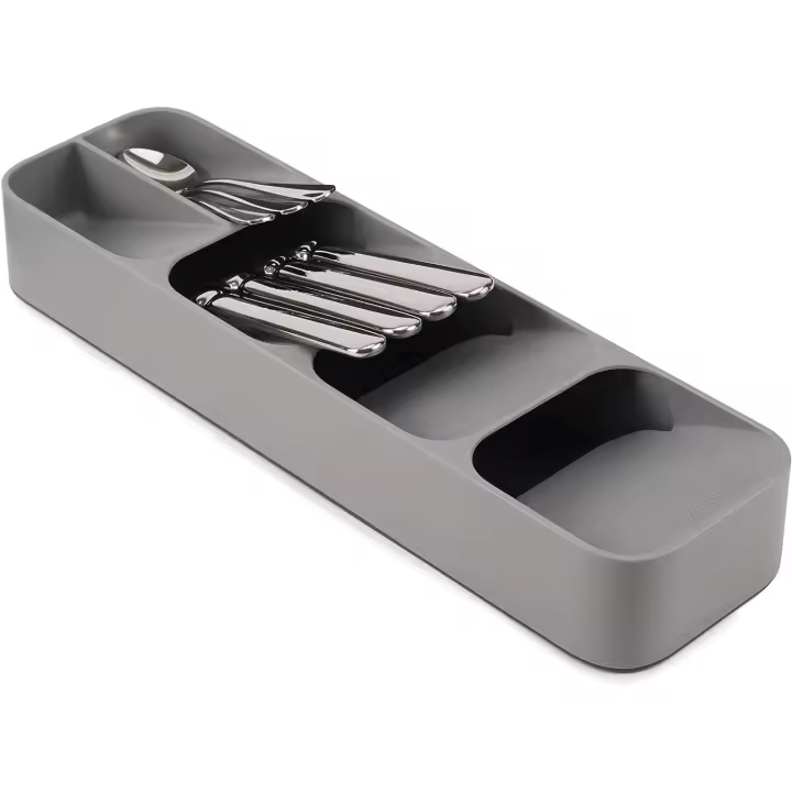 Organizador de cubiletes compacto, bandeja para bolsillos de cocina, pequeña, gris - 1