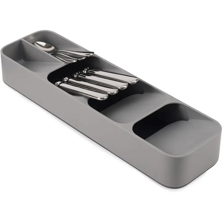 Organizador de cubiletes compacto, bandeja para bolsillos de cocina, pequeña, gris - 1