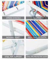 Silla Plegable de Playa Silla de Taburete con Respaldo multifunción portátil Informal al Aire Libre para Patio Camping Pesca Barbacoa - details 4