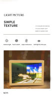 Pintura Iluminada Moderna Y Minimalista Para Dormitorio Luz Nocturna Creativa Tres Colores Ajustables Decoración De Mesa Alumbrado - details 1