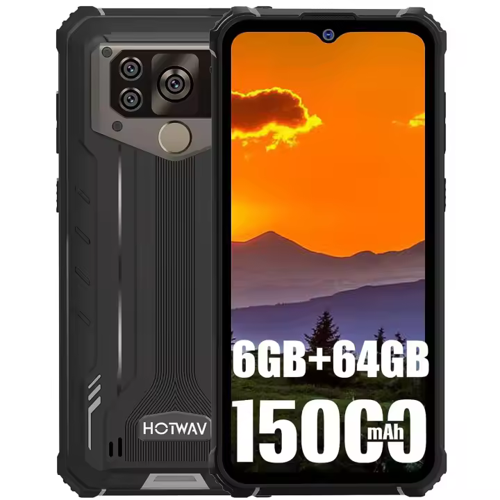 HOTWAV W10 Pro Smartphone Resistente con Pantalla HD+ de 6,53", Batería de 15000 mAh, 6GB+64GB, Ranura para Tarjeta TB, Android 12 - 1