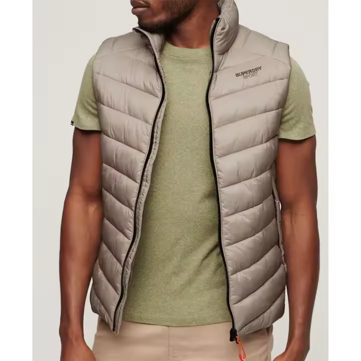 Ropa hombre Chalecos Superdry Chaleco Fuji Beige - 1