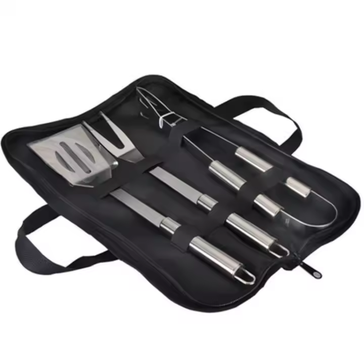 Juego De Herramientas Para Parrilla BBQ De Acero Inoxidable Accesorios Para Cocina Al Aire Libre Camping Con Bolsa - 1