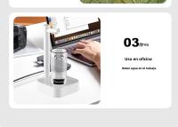 Bomba De Agua Eléctrica Automática Para Botella De 19 Litros T30 Recargable Dispensador De Agua De Escritorio Portátil Material Plástico - details 10
