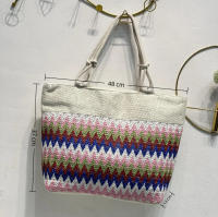 EILV - Bolso de Playa Grande con Cremallera | Decoración de Paja estilo rafia | Colores Variados | Capacidad Amplia - details 0