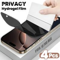 4Pcs Película De Hidrogel Suave Antispy Para iPhone 16 15 pro Max 13 14 12 11 pro Protector De Pantalla Para iPhone 16e 14 15 plus X XR XS Max - details 0