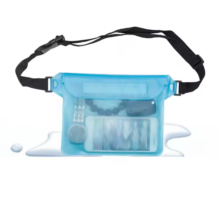 Bolsa De Natación Impermeable Con Funda Para Teléfono Móvil De PVC Capacidad De 2L Para Deportes Acuáticos Y Esquí Bolsa De Hombro Para Bote Y Playa - 1