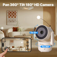 Cámara De Seguridad Inteligente MOESTuya WiFi Interior Con Visión Nocturna Infrarroja Y Detección De Movimiento Y Sonido Monitor Panorámico De Patrulla HD 4MP - details 2