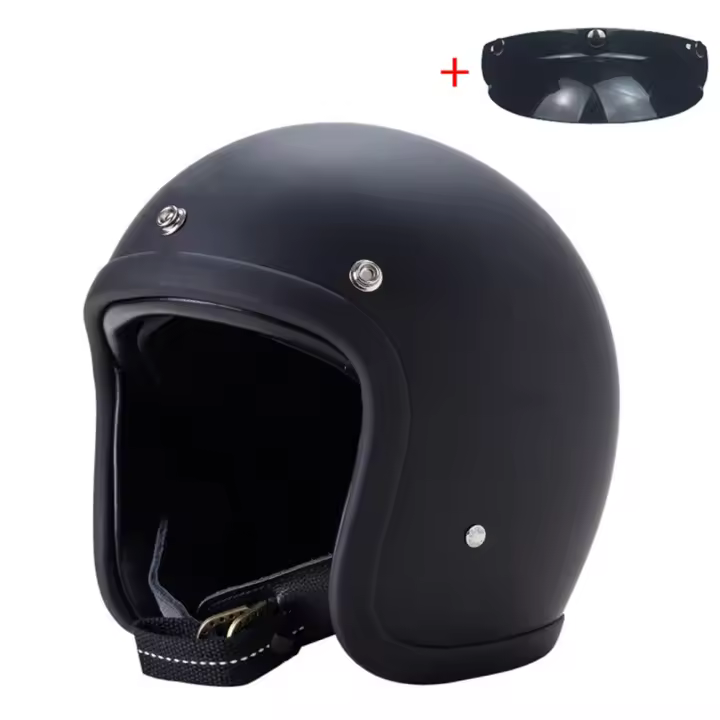 TT&COCASCOS 500TX Casco Moto Vintage De Cara Abierta Fiberglass Unisex Peso 0.8kg Tecnología Japonesa Para Scooter Y Motocicleta - 1