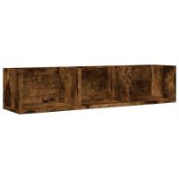 vidaXL Mueble de pared madera de ingeniería 75x18x16,5 cm Blanco, Negro, Roble Sonoma Mueble Almacenaje Estantería para Oficina, Estudio, Dormitorio Estantería/Librería/ mueble de Almacenamiento - details 2