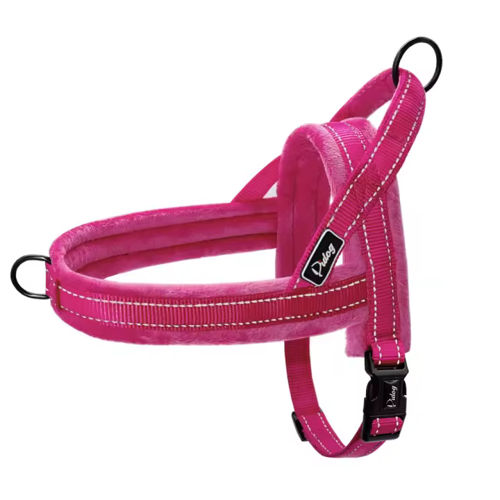 Harnés De Perro De Nylon Con Reflejos Y Correa Padded Para Pequeños Y Medianos Raza Pitbull Bulldog Harnés Básico Halter Para Todas Las Estaciones - 1