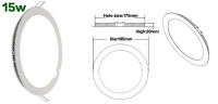 Lámpara De Techo Revestida En Aluminio LED Dimmable Ultra Delgada Con Controlador WW-3000K NW-4000K CW-6000K Para Foyer - details 8