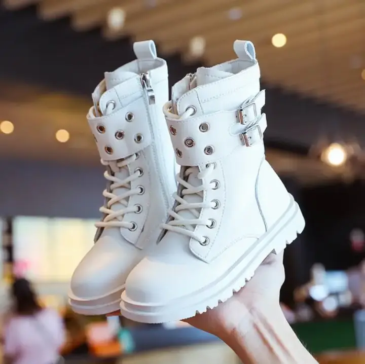 Botas De Cuero Para Niños Y Niñas Otoño Invierno 2023 Botines Cortos Para Bebé Antideslizantes Y Confortables Con Cierre De Cremallera - 1