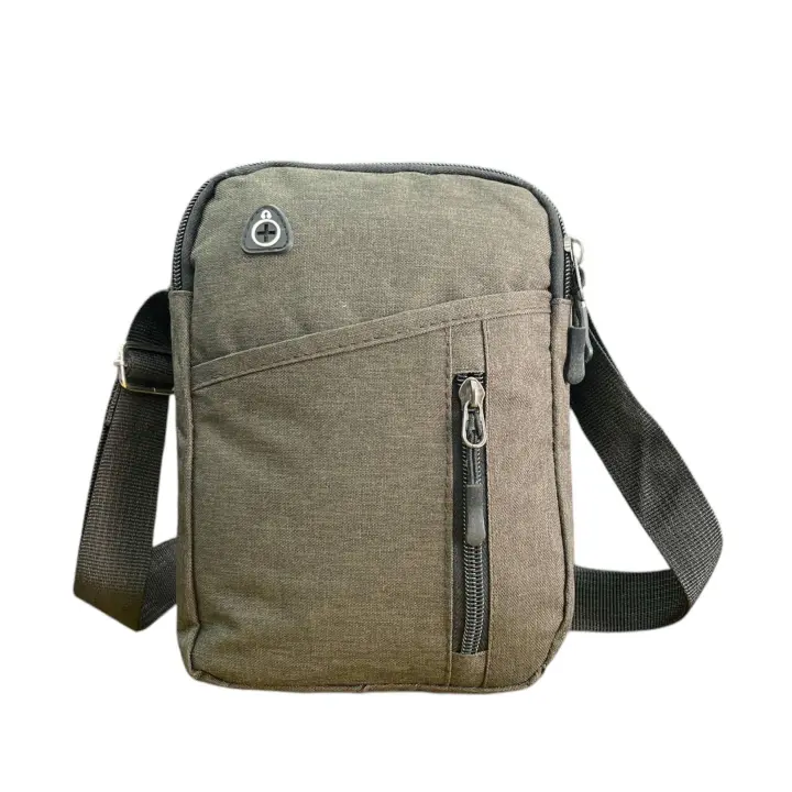 MEJORADA Bolso Bandolera para Hombre de Poliéster – Ligero y Resistente, con Múltiples Bolsillos y Correa Ajustable – Diseño Compacto para Viajes, Trabajo y Uso Diario – Disponible en 5 Colores - 1