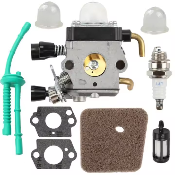 Tienda BIT Carburador con filtro de Aire, Junta de línea de combustible, Kit de bujías para Stihl Fs38 Fs45 Fs46 Fs55 Km55 Fs85 - 1