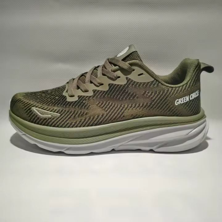 Zapatillas Running Hombre Green+Circle Mile. Verde caqui. Ultraligeras. Plantilla Memory Foam - 1