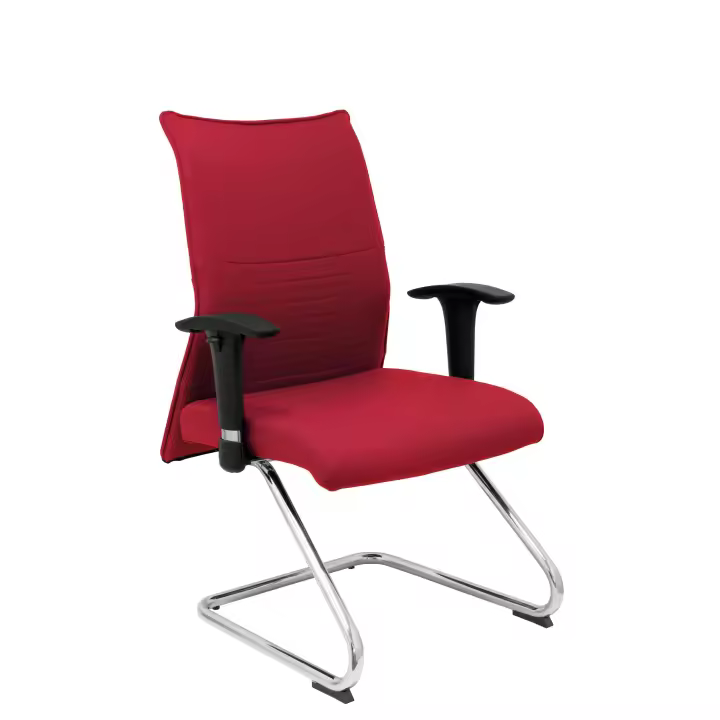 Piqueras Y Crespo Sillón Albacete Ergonómico Patín Cromado Granate - 1