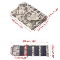 Cargador Solar Portátil De Panel Plegable 60W/80W/100W Con USB 5V Para Camping Y Senderismo Batería De Almacenamiento Con Cable - details 3