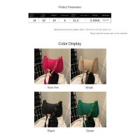 Bolso De Lujo Para Mujer Con Diseño De Axila En Piel De Goma Estilo Fashion Pequeño Cuadrado Con Cremallera Y Correa Cruzada - details 6