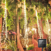 Luces Solares De Hiedra Para Árbol Y Ramas 100/200LEDs Impermeables Para Exteriores Navidad Fiesta Boda Con Cable De Cobre - details 2