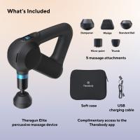 THERABODY THERAGUN ELITE - Pistola de Masaje Profesional, Alivio del Dolor y Recuperación Muscular, Diseño Elegante y Ultra Silencioso con Bluetooth, Smart App y 5 Accesorios - Mejora Movimiento y Relaja Tensión Muscular - details 5