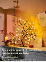 Lámpara De Mesa LED Sakura Con Control Remoto USB Para Decoración De Navidad Y Fiesta Luz De Árbol Para Dormitorio Hotel Tienda - details 5