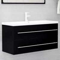 vidaXL Armario para lavab contrachapada color roble 100x38,5x48 cm en color Roble Sonoma/Blanco/Gris hormigón y más | almacenamiento funcional diseño moderno para baño dormitorio sala - details 3