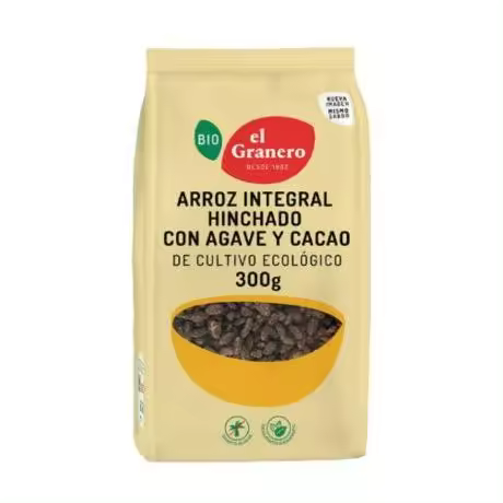 Arroz Integral Hinchado con Agave y Cacao Bio 300g El Granero Integral - 1
