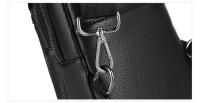 Bolso De Hombro Para Hombre De Cuero Lujo Estilo Vintage Bolsa De Pecho Negocios Casual Bolsa De Hombro Con Cierre De Cremallera - details 23