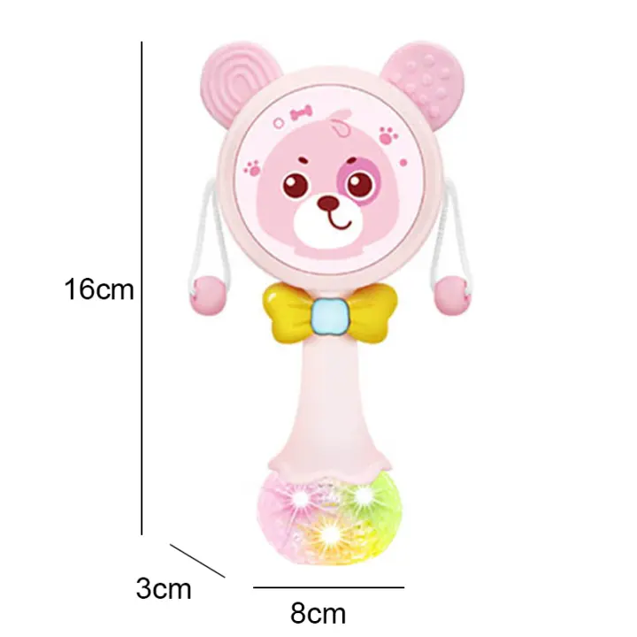 Juguetes Educativos Para Bebés Música Y Luz Juguete De Mordedor Para Recién Nacidos Conejo De Peluche Juguetes Para Niños 0-12M - 1