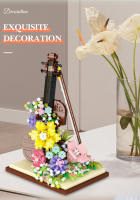 Set De Bloques De Construcción DIY Mini Piano Y Violín Con LED Modelos De Flor Eterna Y Catarata Juguetes Para Niños Regalo De Cumpleaños - details 7
