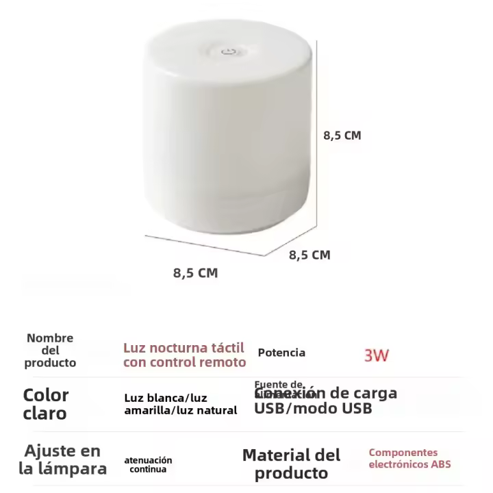 Lámpara De Noche LED Para Niños Con USB Y 3 Modos De Iluminación Regulable Luz De Lectura Protectora Para El Ojo Para El Dormitorio Regalo - 1
