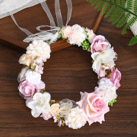Corona De Flores Artificiales Para Novia Y Mujeres Adorno De Cabeza De Novia Diadema De Flores Tamaño M Accesorio Para El Cabello De Fiesta - details 9