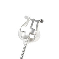 Soporte De Música Para Ténor Horn Portátil Plata Metálico Accesorios Para Instrumentos De Viento Hierro Soldadura Color Plata - details 5