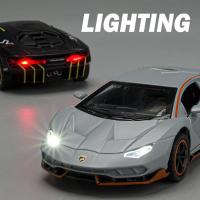 Lamborghini LP780-4 De 1:36 En Aleación Con Sonido Y Luz Juguete De Coche Deportivo De Simulación Alta Para Niños Regalo - details 2