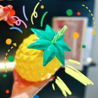 Botella De Agua Con Pajita De Plástico Multicolor Fruta De Dibujos Animados Regalo Sandía Limón Fresa Piña Deporte Y Salud - details 23