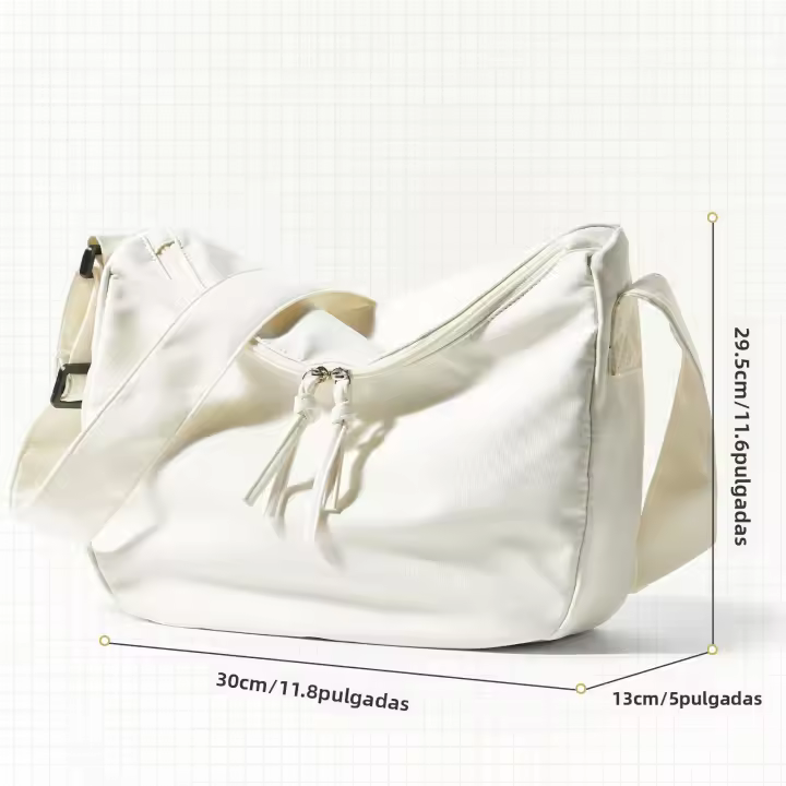 Bolso Bandolera Cruzada Para Mujer Con Correa Ajustable Bolsa Mensajera De Lona Para Viaje Bolsa De Hombro Unisex - 1