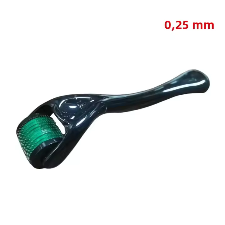 Derma Roller Microneedle 0.2-0.3mm Para Crecimiento De Pelo Facial Y Corporal Herramienta De Rollo Micro Para Piel Y Barba Con 540 Agujas - 1