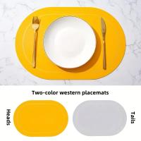 Juego De Tapetes Para Mesa De Cuero Lavables Y Resistente Al Calor Antideslizante Impermeable Para Comedor Tamaños 45x30CM Colores Variados - details 12