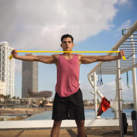Banda elástica de resistencia para fitness, crossfit, entrenamiento para hombres y mujeres, verde, 25 kg Banda elástica 25 Kg cross-training musculación - training band Corength - KMT Style - details 4