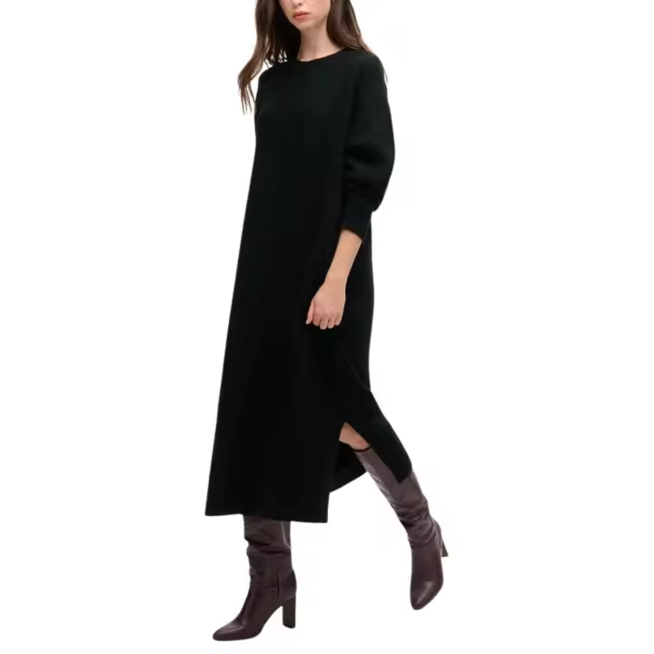 Slouch Midi Jumper Dress BLACK TWIST - 1
