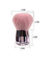Cepillo De Manicura Grande Con Cabeza De Hongo Y Mango Rosa Para Recoger Polvo Y Limpieza De Uñas Herramienta Esencial Para Cuidado De Las Uñas - details 5