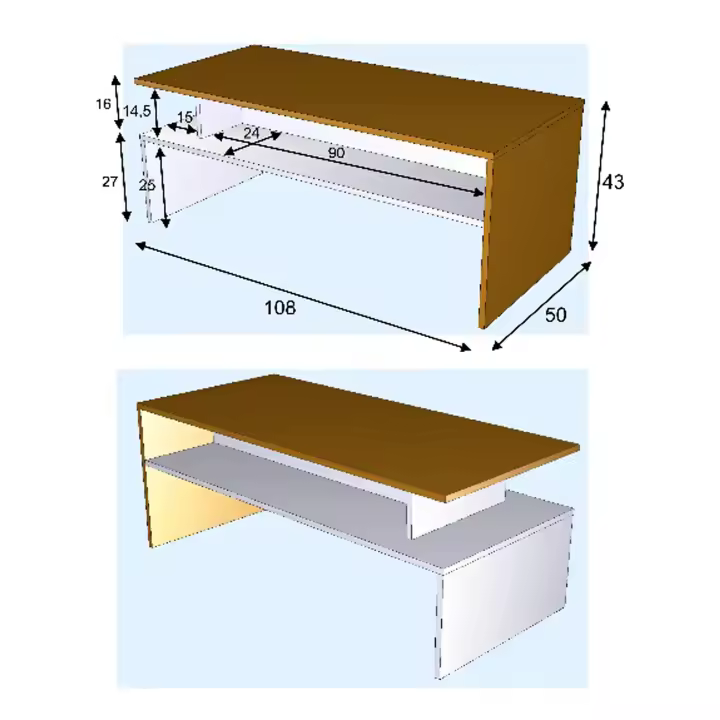 Habitdesign -Mesa de centro Lyra - 1