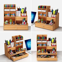 Organizador De Escritorio De Madera DIY Con Cajón Y Gran Capacidad Para Almacenamiento De Estationery Para Oficina Y Escuela - details 2