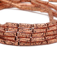 Cuentas De Espaciador De Lava Natural En Color Rosa Oro 13x4mm Redondas Para Fabricación De Joyas Pulseras DIY Plata De Bronce - details 11