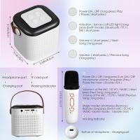FGNS Máquina de Karaoke para adultos y niños, on 2 Micrófonos Inalámbricos, Altavoz Karaoke Portátil con Luz LED y Efectos de Cambio de Voz, Mini Altavoz Bluetooth portátil con 2 micrófono, luces Led para fiesta en casa, regalos de cumpleaños. - details 0